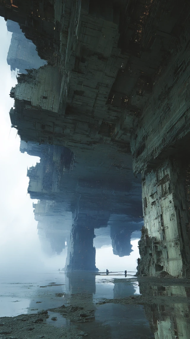 Surreal SciFi Africa Megastructures Concept Art