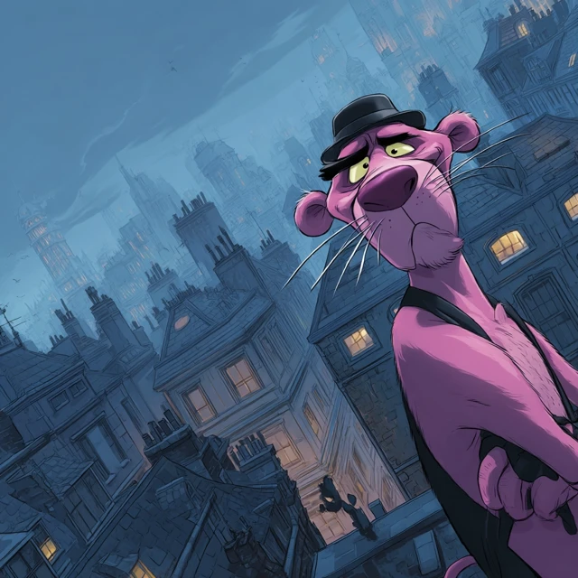 Pink Panther Cartoon Poster Art