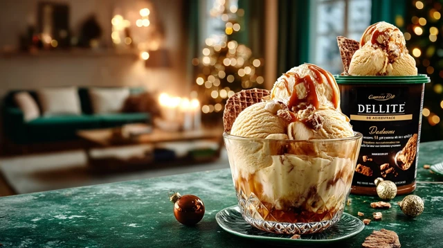 Christmas Family Dinner with Ice Cream