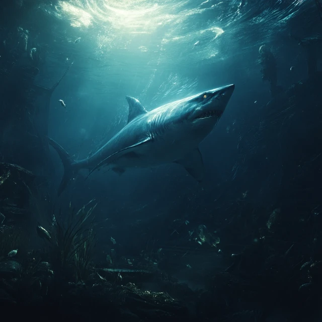 Saber Toothed Shark Lurking in Blackbeards Cove