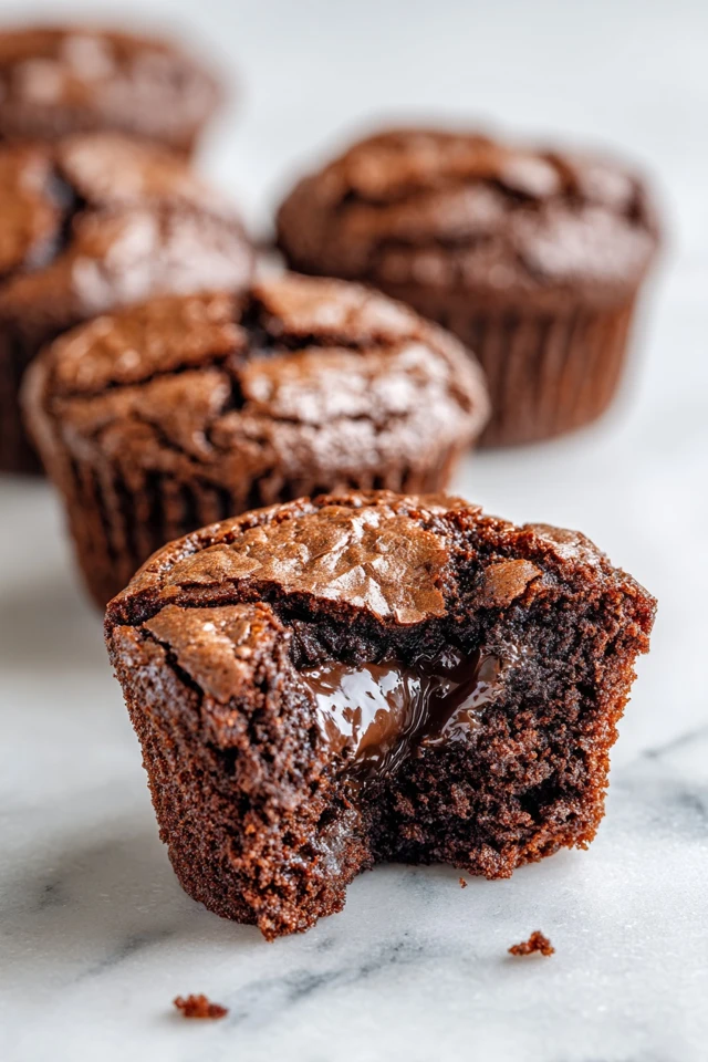Air Fryer Brownie Cupcakes Fudgy Interior