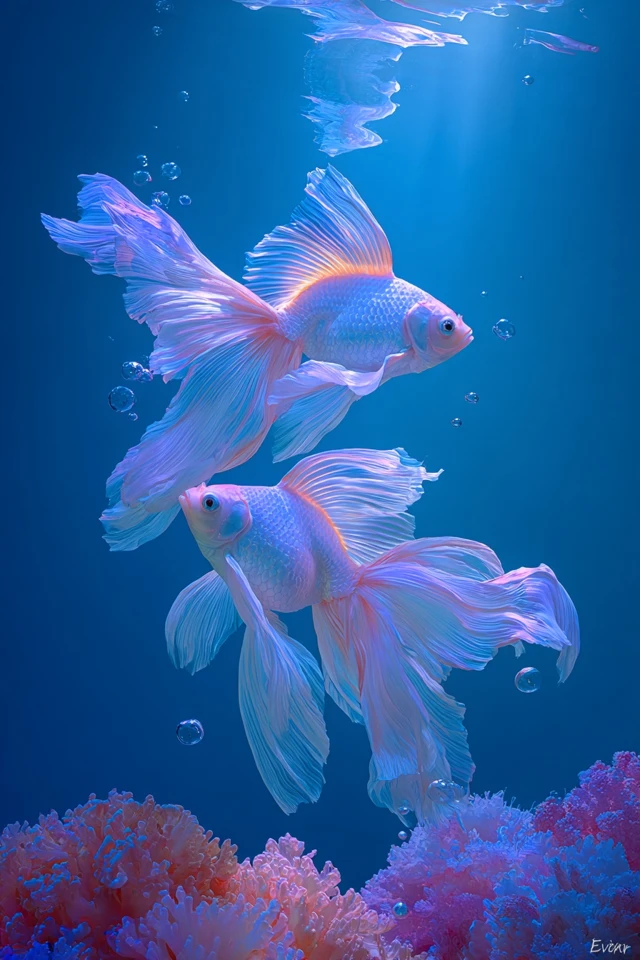 Underwater Koi Photography Art Dreamlike Scene