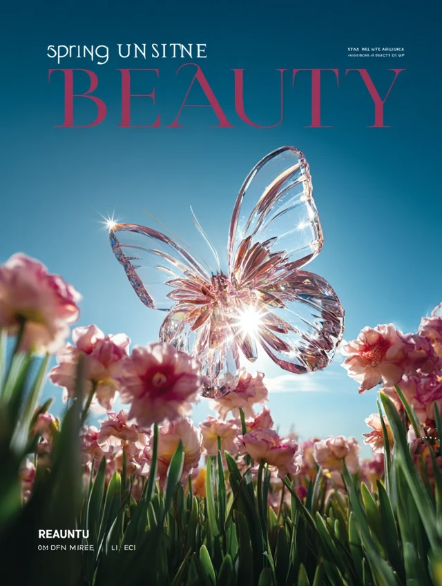 Spring Beauty Butterfly Magazine Cover