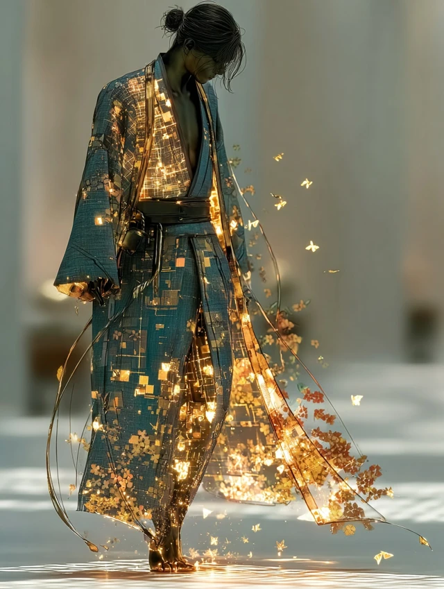 Cyberpunk Kimono Mentor AI Art