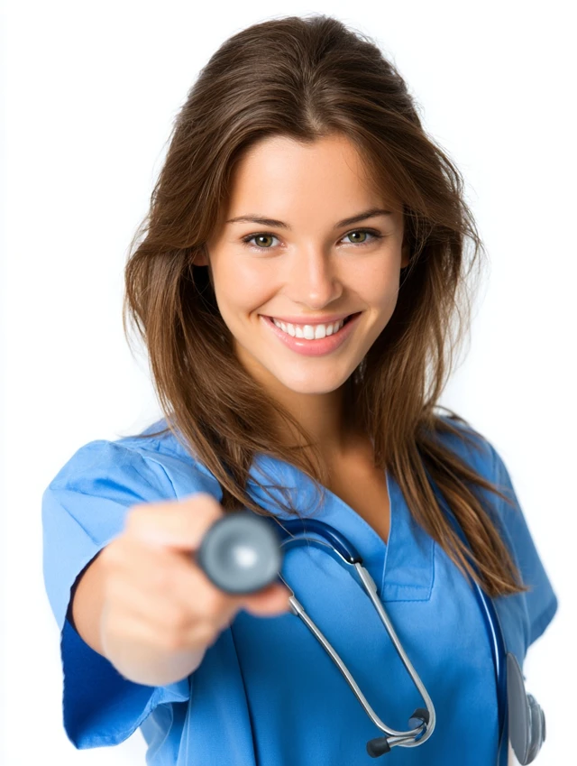 Nurse with Stethoscope Health Care and Trust