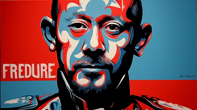 Freddy Mercury Portrait Art by Shepard Fairey