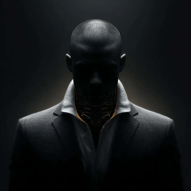 Futuristic Businessman Aesthetic in Cyberpunk Style
