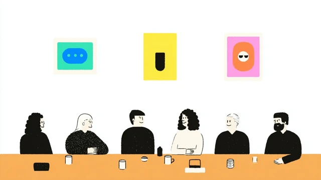 Council Meeting Illustration with Diverse People