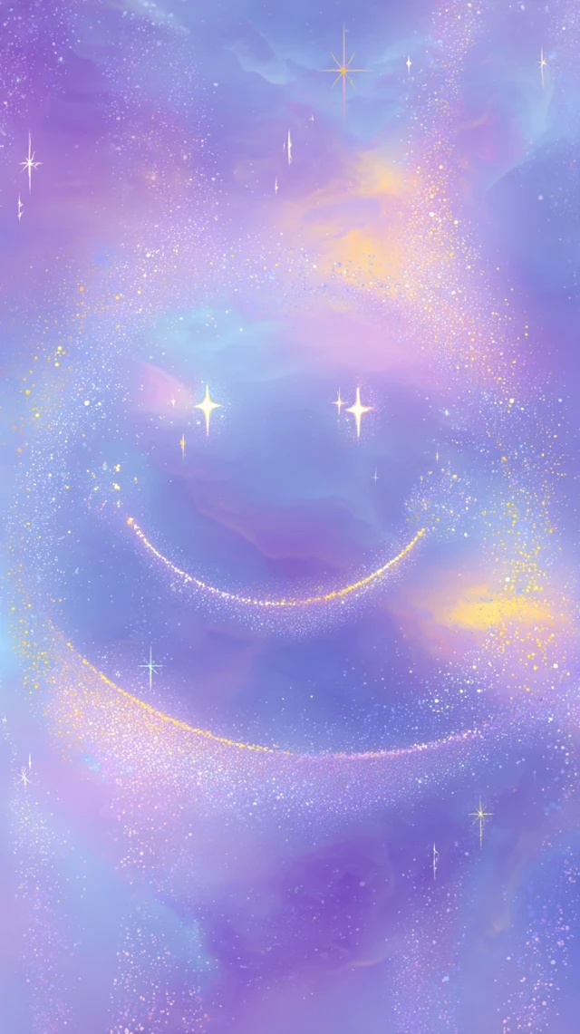 Dreamy Smiley Face Pastel Wallpaper