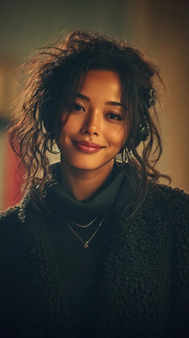 Chinese Popstar Portrait with Headphones