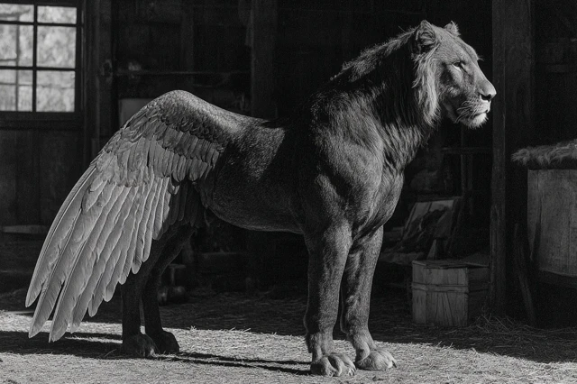 Griffon Portrait in Black and White