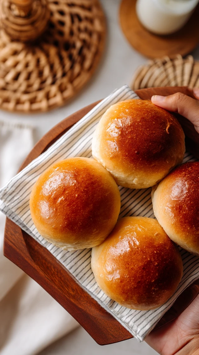 Freshly Baked Burger Buns Close Up Food Photography