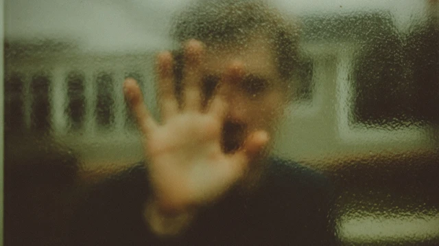Person Presses Face Against Window