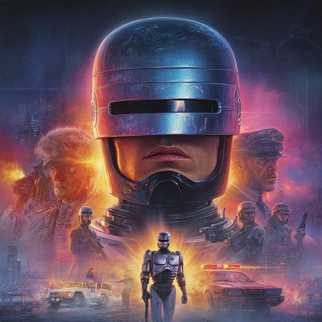 Robocop Movie Poster Art in Drew Struzan Style