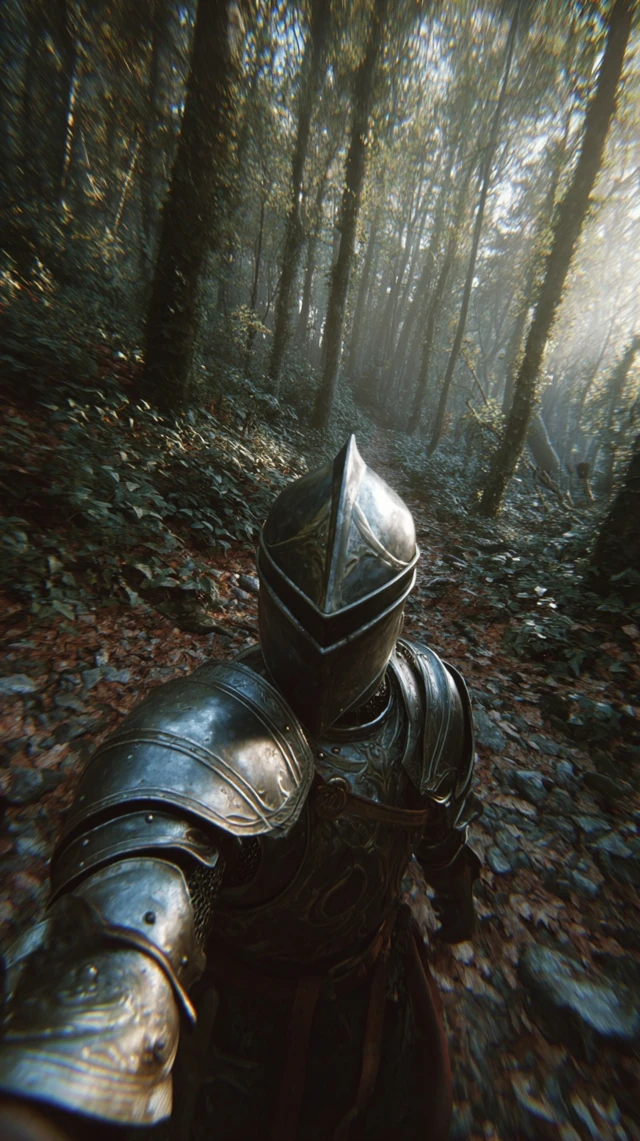 Medieval Knight POV in Forest Dark Fantasy