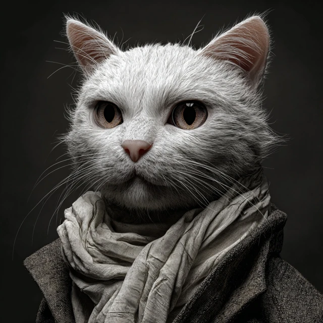 Giga Chad Cat Cool Cat with a Grumpy Face