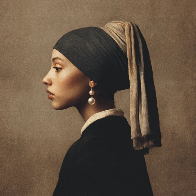 Girl with a Pearl Earring Bauhaus Inspired