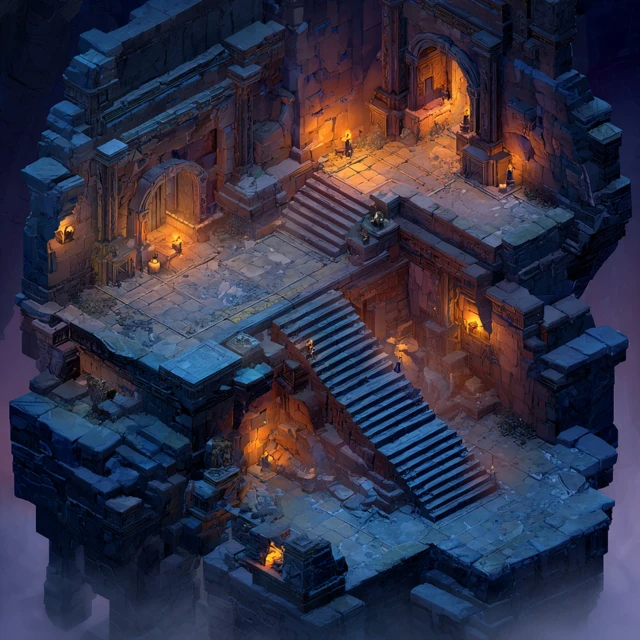 Isometric Dungeon 3D Stylized Art