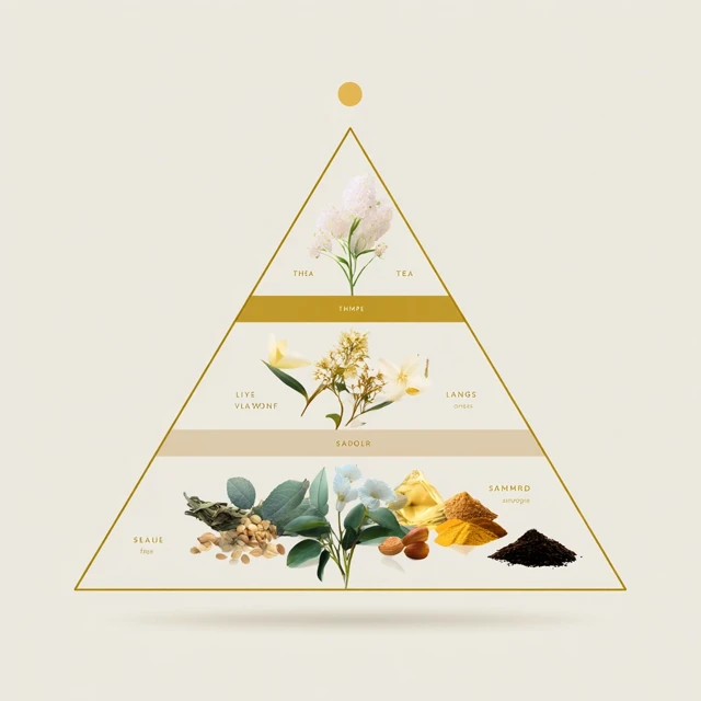 Fragrance Pyramid Diagram Elegant Minimalist Design