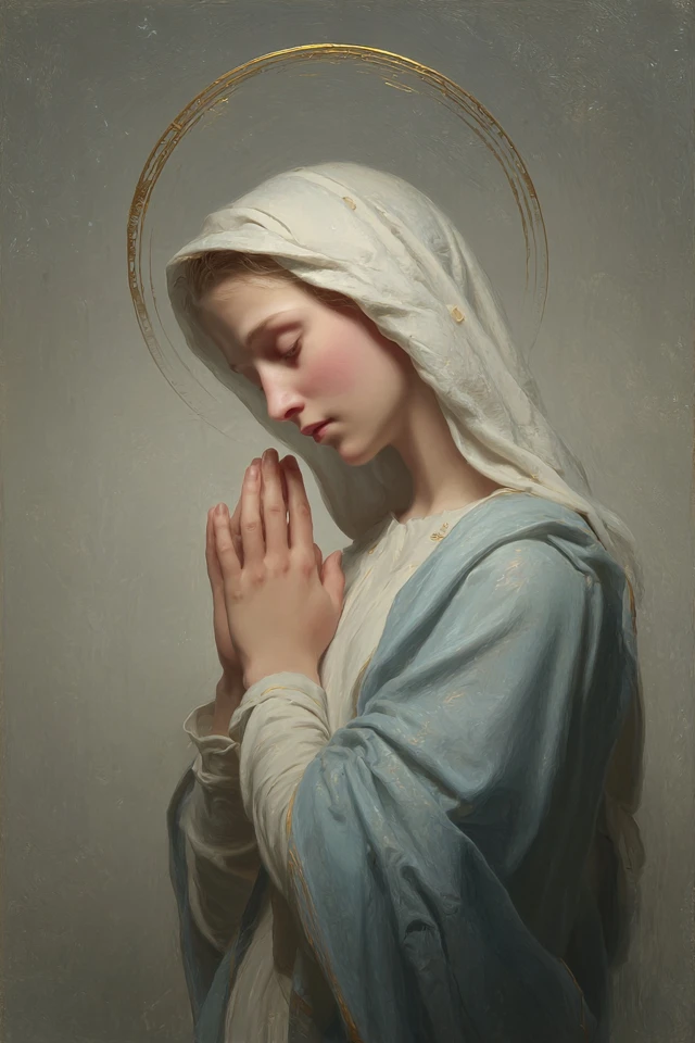 Holy Woman in Prayer Classical Painting