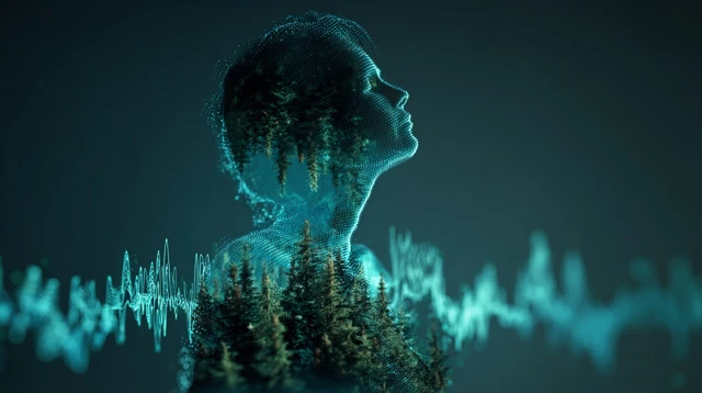 AI Wellness Experience Serene Forest Inside a Human