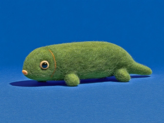 Needle Felted Frog 3D Wool Art Handmade