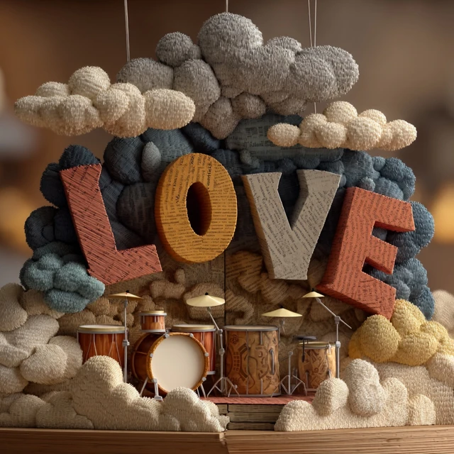 3D Pop Up Love Illustration