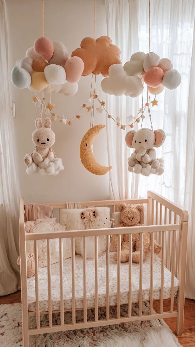 Dreamy Nursery Decor with Balloons and Animals