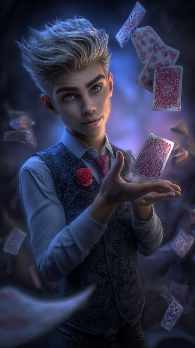 Young Magician Playing Cards Now You See Me