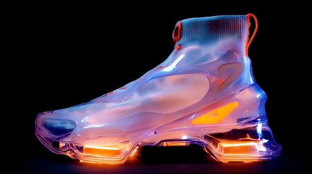 Futuristic Sneakers High End Fashion Product Photo