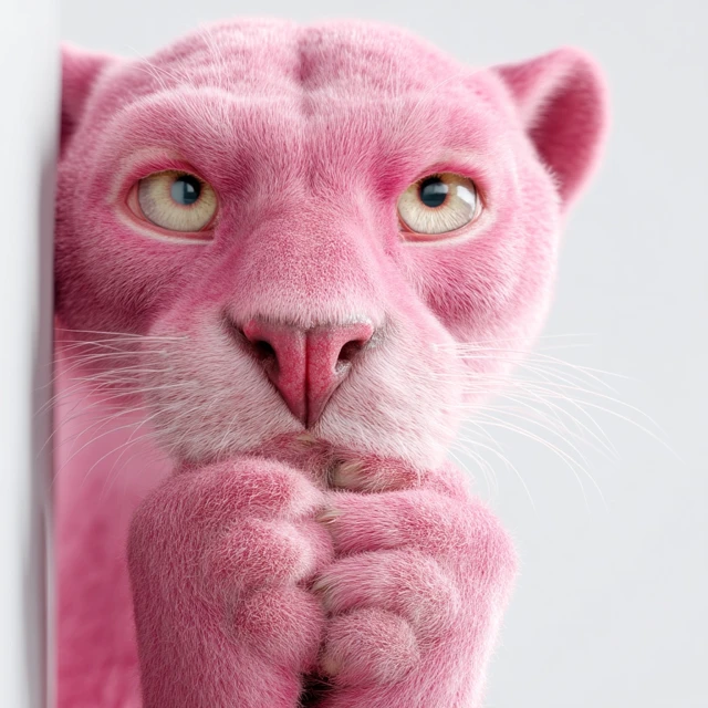 Pink Panther Photography Ultra Realistic White Background