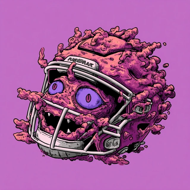Cursed Football Helmet Mascot Avatar Logo