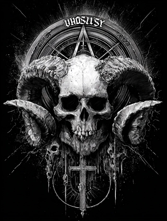 Hell Must Fear Me Unholy TShirt Design by Mark Riddick