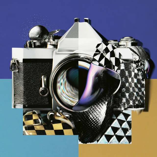 Camera Photomontage in Lichtenstein Style