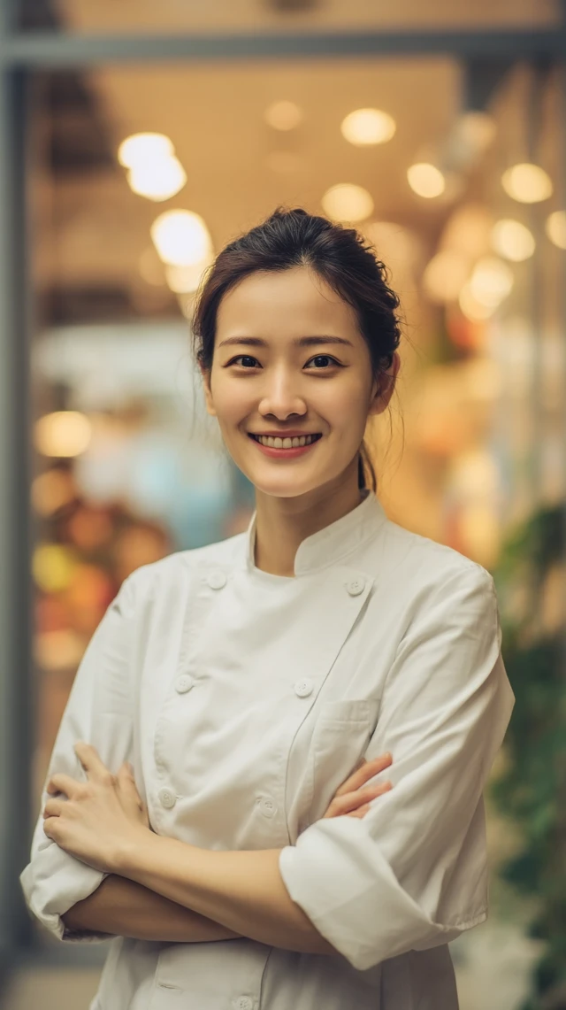 Chinese Dietitian Smiling Portrait Wellness