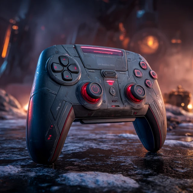 Futuristic Game Controller Photo Realistic Style