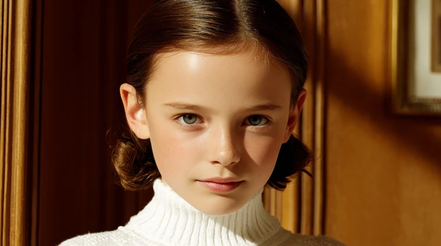 French Girl in Sunlight Portrait Photography