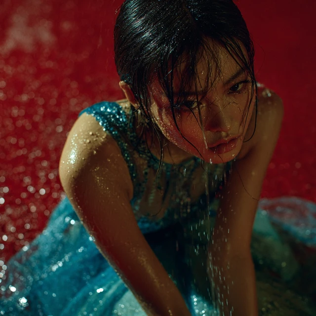 Singaporean Woman Drenched in Glamour Editorial
