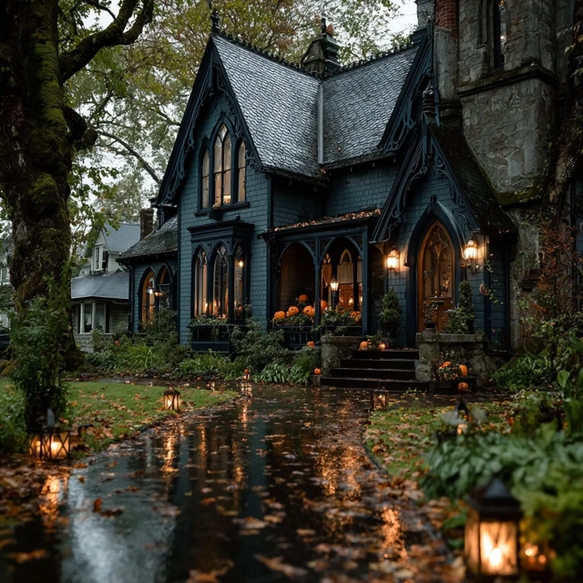 Victorian Homes in the PNW Spooky Fall Decor
