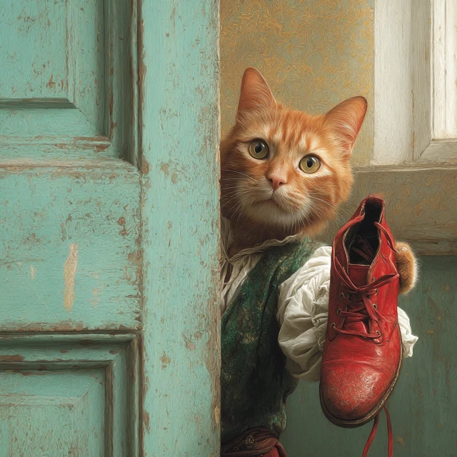 Pirate Cat Ready To Throw A Shoe