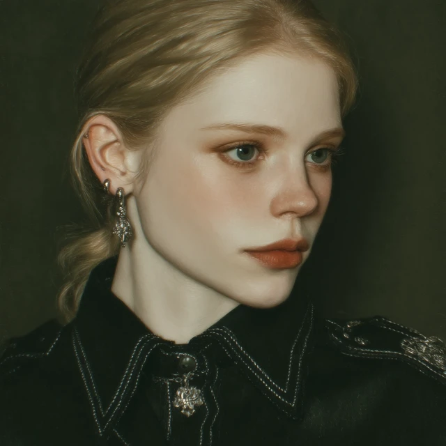 Portrait of a Young Woman in Black