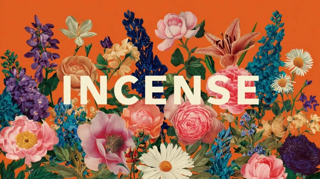 Incense Floral Design Hermes Orange Retro