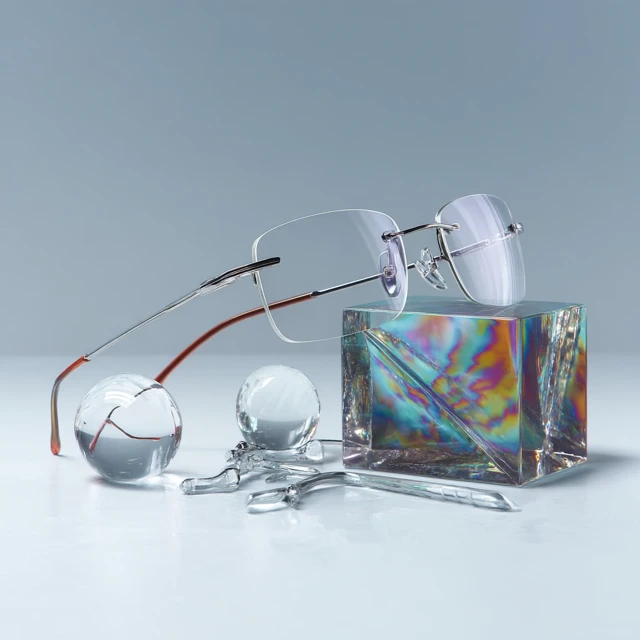 Frameless Glasses Still Life Photography
