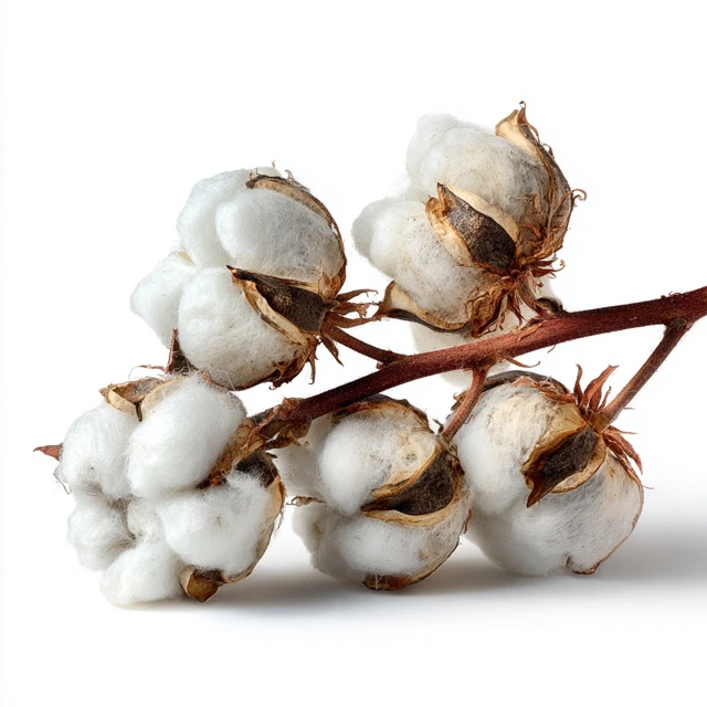 Cotton Flowers Isolated Studio Photography