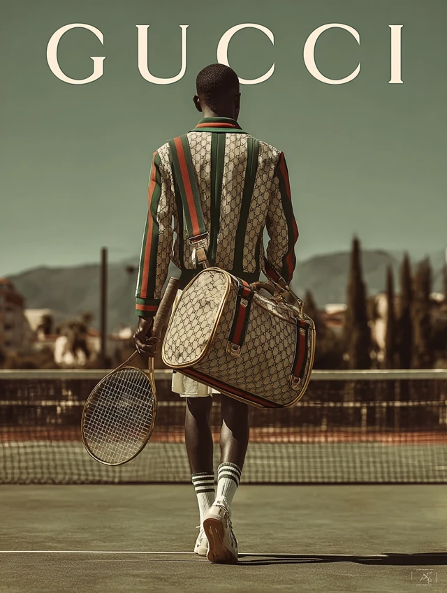Gucci Tennis Advertisement 70s Sportswear Supermodel