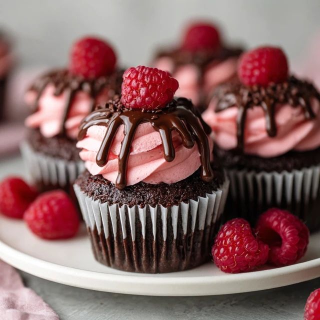 Raspberry Chocolate Ganache Cupcakes Homemade Delicious