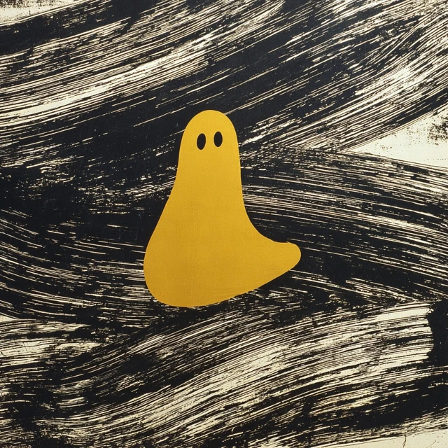 Spooky Ghost Abstract Art