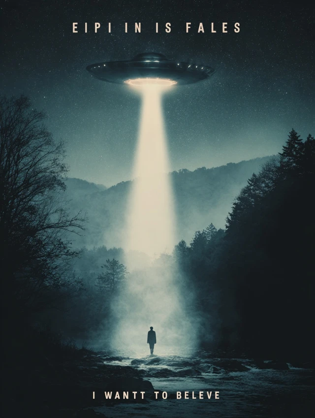 Epstein Files XFiles Poster I Want To Believe