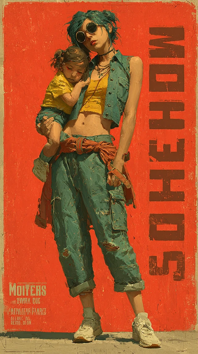Mothers Day Fashion Art Illustration
