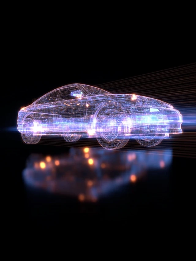 Xray Car Long Exposure Futuristic Energy Flow
